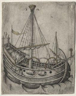 A Ship Moving Toward the Right. Creator: Israhel van Meckenem (German, c. 1440-1503).