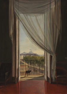 A View of Naples through a Window, 1824. Creator: Franz Ludwig Catel (German, 1778-1856).