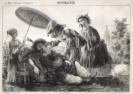 Actualités: --Dites donc! dites donc! celeste Empereur...., 1841. Creator: Clémente Pruche (French, 1831-1870).