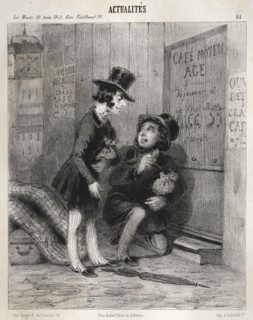 Actualités: Hé mon vieux! cest comme cela quon fait les affaires aujourdhui! on affice..., 1841. Creator: Clémente Pruche (French, 1831-1870).