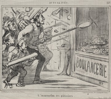 Actualities (No. 557): The Insurrection of the pastry-cooks, 1858. Creator: Honoré Daumier (French, 1808-1879).