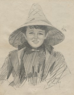 Ada Lymon (Woman in a Large Hat), 1887. Creator: Anders Zorn (Swedish, 1860-1920).