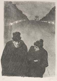 Ah, it's true, my poor old man, you would be the first to whom I would have made to miss his bus..., Creator: Henri Gabriel Ibels (French, 1867-1936).