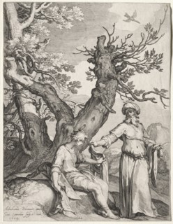 Ahijah and Jeroboam, 1604. Creator: Jan Saenredam (Dutch, 1565-1607); Jan Saenredam (Dutch, 1565-1607).
