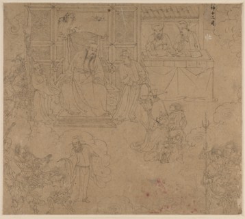 Album of Daoist and Buddhist Themes: Kings of Hells: Leaf 27, 1200s. Creator: Unknown.