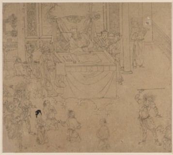 Album of Daoist and Buddhist Themes: Kings of Hells: Leaf 35, 1200s. Creator: Unknown.