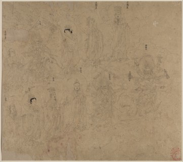 Album of Daoist and Buddhist Themes: Procession of Daoist Deities: Leaf 21, 1200s. Creator: Unknown.