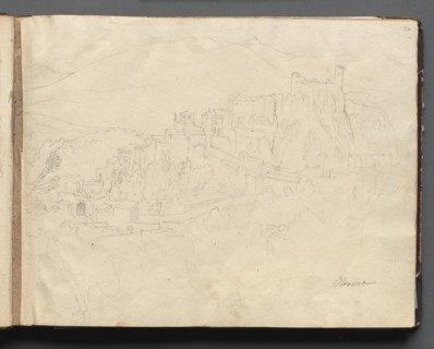 Album with Views of Rome and Surroundings, Landscape Studies, page 02a: "Olevano". Creator: Franz Johann Heinrich Nadorp (German, 1794-1876).