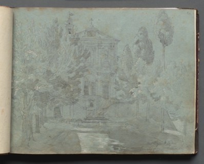 Album with Views of Rome and Surroundings, Landscape Studies, page 05a: "Saint Isidoro". Creator: Franz Johann Heinrich Nadorp (German, 1794-1876).