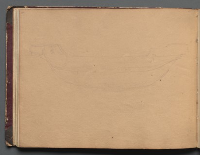 Album with Views of Rome and Surroundings, Landscape Studies, page 19b: Sketch of a boat. Creator: Franz Johann Heinrich Nadorp (German, 1794-1876).