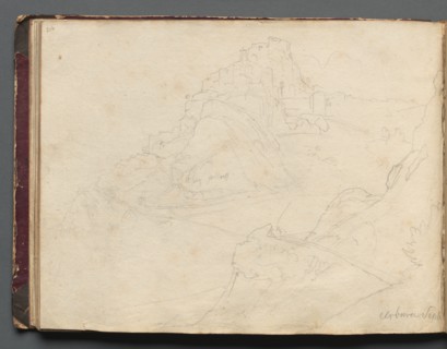 Album with Views of Rome and Surroundings, Landscape Studies, page 20b: "Cervera". Creator: Franz Johann Heinrich Nadorp (German, 1794-1876).
