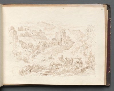 Album with Views of Rome and Surroundings, Landscape Studies, page 43a: Roman Landscape. Creator: Franz Johann Heinrich Nadorp (German, 1794-1876).