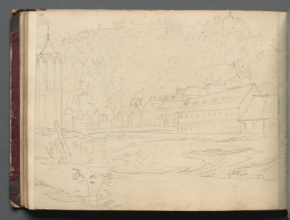Album with Views of Rome and Surroundings, Landscape Studies, page 48b: Roman Landscape. Creator: Franz Johann Heinrich Nadorp (German, 1794-1876).