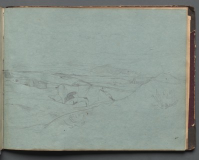 Album with Views of Rome and Surroundings, Landscape Studies, page 52a: Roman Landscape. Creator: Franz Johann Heinrich Nadorp (German, 1794-1876).