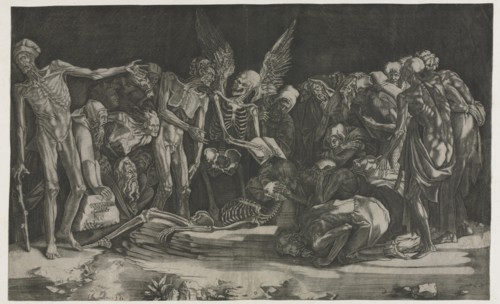 Allegory of Death and Fame, 1518. Creator: Agostino Musi (Italian, 1490-1540).