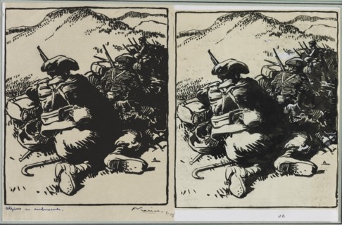 Alpins en ambuscade, 1914. Creator: Auguste Louis Lepère (French, 1849-1918).
