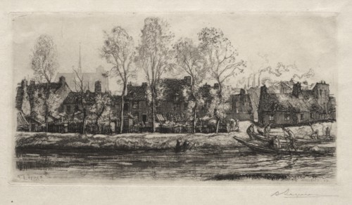 Amiens, the Banks of the Somme, 1907. Creator: Auguste Louis Lepère (French, 1849-1918).