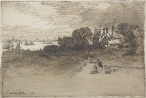 An Essex Farm, 1874. Creator: Francis Seymour Haden (British, 1818-1910).