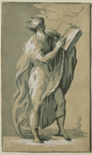 An Old Man Standing, 1725. Creator: Antonio Maria I Zanetti (Italian, 1680-1757).