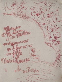 Announcement of a birth, 1898. Creator: Pierre Bonnard (French, 1867-1947).