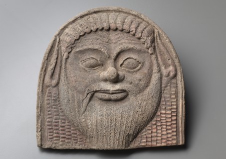 Antefix with Satyr Face, 450-400 BC. Creator: Unknown.