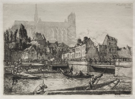 Arrivées des Légumes-Amiens, 1907. Creator: Auguste Louis Lepère (French, 1849-1918).