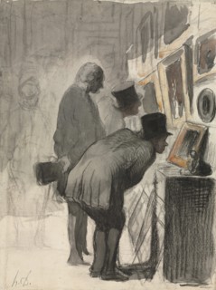 Art Lovers, 1863-1869. Creator: Honoré Daumier (French, 1808-1879).