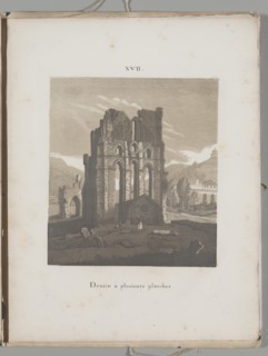 Art of the Lithograph: Italian Church Ruin, Plate XVII , 1819. Creator: Alois Senefelder (German, 1771-1834).
