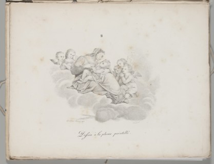 Art of the Lithograph: Madonna and Child on the Clouds, Plate II, 1819. Creator: Alois Senefelder (German, 1771-1834).