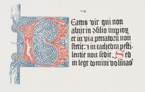 Art of the Lithograph: Psalter- Initial B, Plate VIII, 1818-1819. Creator: Alois Senefelder (German, 1771-1834).