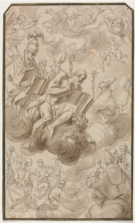 Ascension of Saint Jerome, 1600s. Creator: Karel Skréta (Czech, 1610-1674).