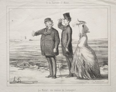 At Varenne-Saint-Maur: Behold! Here it is, my house in the country!, 1862. Creator: Honoré Daumier (French, 1808-1879).