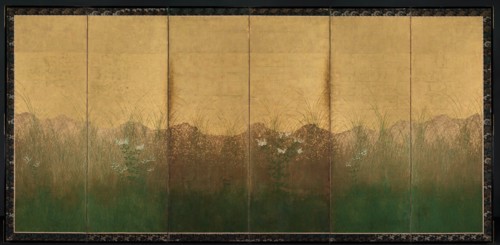 Autumn Evening with Full Moon on Musashino Plain, early 1600s. Creator: Unknown.