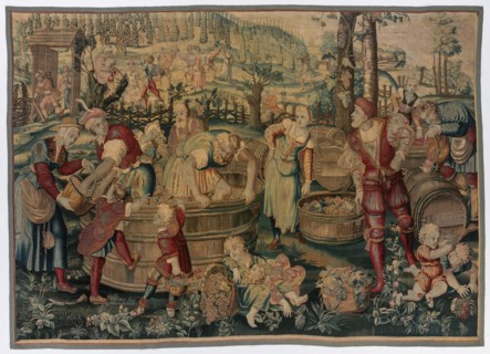 Autumn: Vintage Scene (From Set of Four Seasons), late 1600s - early 1700s. Creator: Gobelins (French).