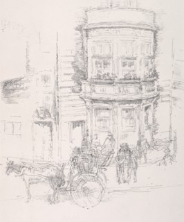 Back of The Gaiety Theatre. Creator: James McNeill Whistler (American, 1834-1903).