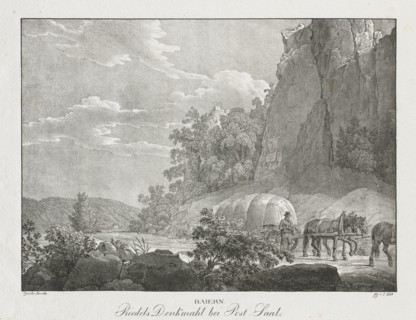 Baiern, Riedels Denkmahl bei Post-Saal. Creator: Jakob Alt (Austrian, 1789-1872).