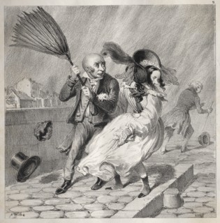 Bambochades: Vois-tu que mon baromêtre est au beau!...cest un riche temps pour..., 1841. Creator: Clémente Pruche (French, 1831-1870).