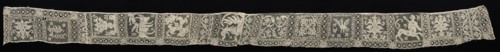 Band with Various Fantastic Creatures and Vegetal Patterns, 19th century. Creator: Unknown.