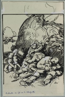 Bataille du Col de la Chiprotte, 1914. Creator: Auguste Louis Lepère (French, 1849-1918).