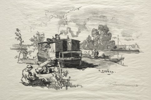 Bateau logement. Creator: Auguste Louis Lepère (French, 1849-1918).