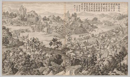 Battle of Kulongkui: from Battle Scenes of the Quelling of Rebellions?,  c. 1765-1774. Creator: Jean Damascene Sallusti (Italian, d. 1781).