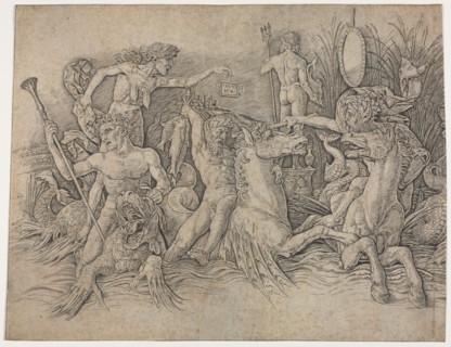 Battle of the Sea Gods - left portion. Creator: Andrea Mantegna (Italian, 1431-1506).