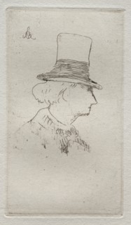 Baudelaire de profil. Creator: Edouard Manet (French, 1832-1883).