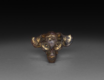 Belt Hook (Daigou) in the Form of a Buffalo or Elephant Head, c. 481-400 BC. Creator: Unknown.