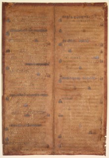 Bifolium Excised from a Carolingian Gradual (recto), c. 830-860. Creator: Unknown.