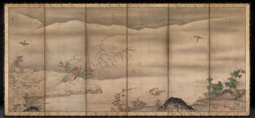 Birds and Flowers in a Landscape of the Four Seasons, second half of the 1500s. Creator: Sessh? T?y? (Japanese, 1420-1506), follower of.
