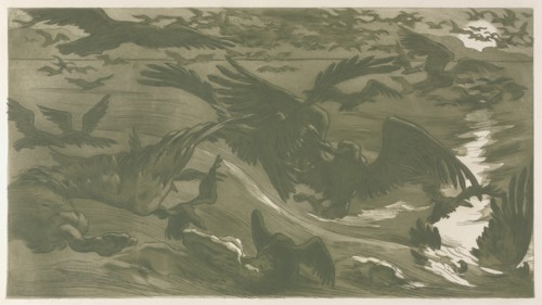 Birds of Prey, 1893. Creator: Victor Emile Prouvé (French, 1858-1943).
