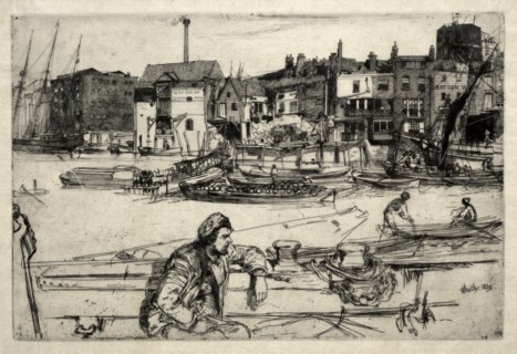 Black Lion Wharf, 1859. Creator: James McNeill Whistler (American, 1834-1903).