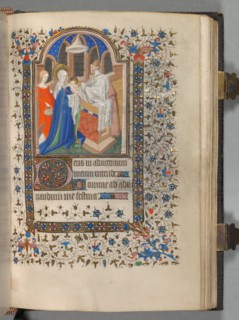 Book of Hours (Use of Paris): Fol. 72r, Presentation at the Temple, c. 1420. Creator: The Bedford Master (French, Paris, active c. 1405-30), possibly studio or workshop of.