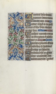 Book of Hours (Use of Rouen): fol. 45v, c. 1470. Creator: Master of the Geneva Latini (French, active Rouen, 1460-80).